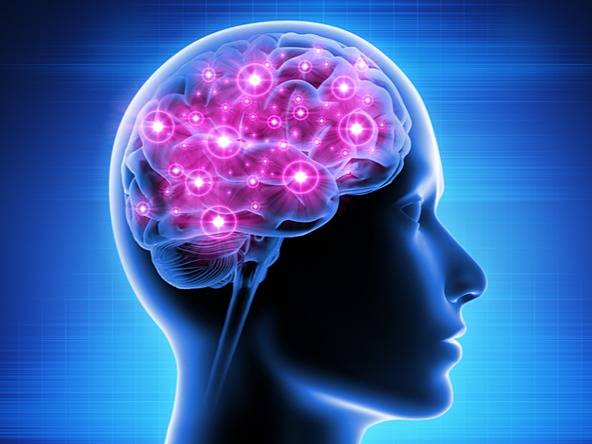 graphic of person's head showing colourful brain activity